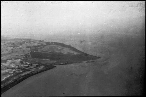 Aerial view of unidentified coastline [transparency] : general Australian Inland Mission scenes / [John Flynn?]