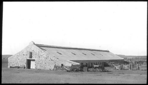Large stone barn with cattle yard attached [transparency] / [John Flynn?]
