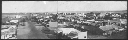 Panoramic view of Port Hedland township, Western Australia [transparency] : scenes of Port Hedland / [John Flynn?]