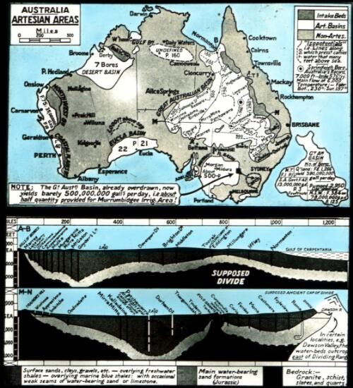 [Map of] Australia, Artesian areas [transparency]
