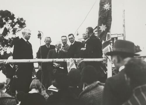 Prime Minister Joseph Lyons at the Queanbeyan Show, New South Wales, 1936 [picture] / A. Collingridge