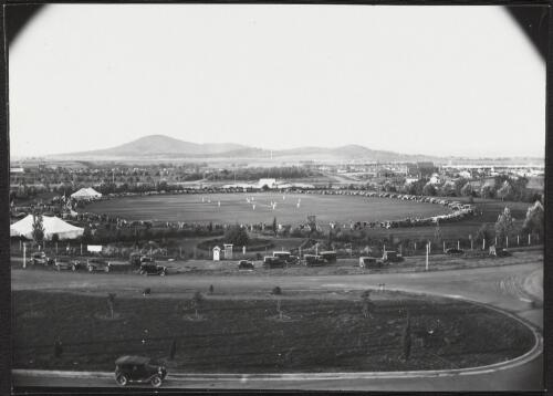 Cricket match on Manuka Oval, Canberra, approximately 1935 / A. Collingridge