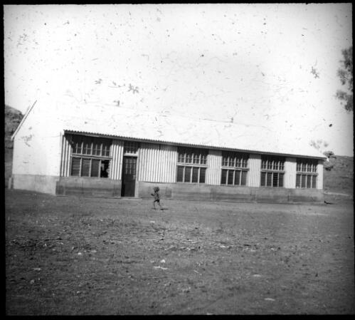 A building at Ernabella Mission, South Australia, 1949 [transparency] / C. Duguid