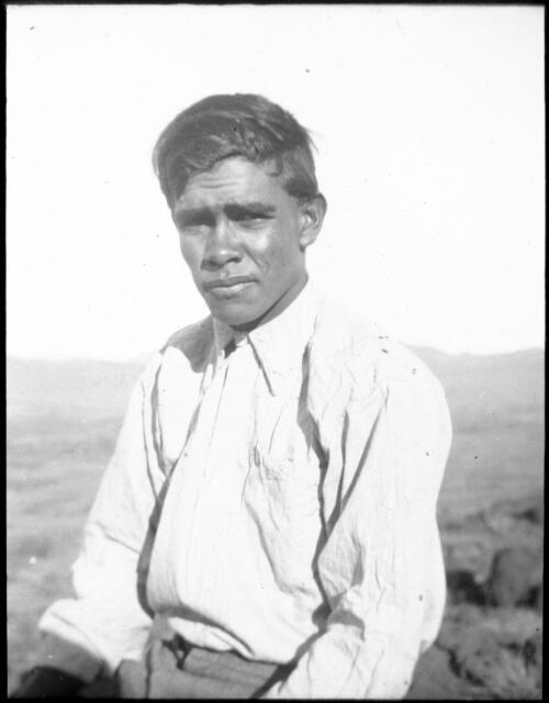 Young man at Ernabella, South Australia, 1935 [transparency] / C. Duguid