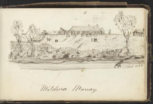 Residence of Hugh Jamieson, Mildura Murray, Victoria, April 1860 [picture] / C. W. Babbage