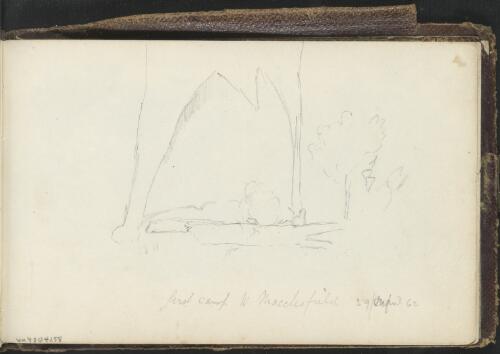 Unfinished sketch of first camp at Macclesfield, South Australia, 29 April 1862 [picture] / C. W. Babbage