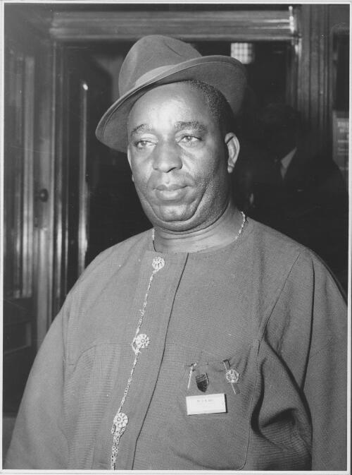 [Portrait of Denis N. Abii, M.H.R. at the Commonwealth Parliamentary Association Conference in Canberra, 1961] [picture] / [L. J. Dwyer]