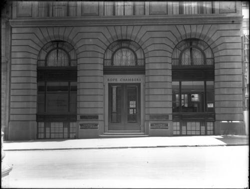 Front view of Rofe Chambers, [1] [picture] / A.G. Foster