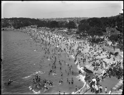Swimmers at Nielsen Park beach, Vaucluse, Sydney [picture] / A.G. Foster