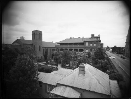 Top view of an unidentified convent school and courtyard, Sydney [picture] / A.G. Foster