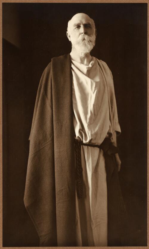 Henry Deane as Cadmus in the Bacchae tableaux, Melbourne Repertory Theatre Club Ball, May, 1914 [picture] / May and Mina Moore