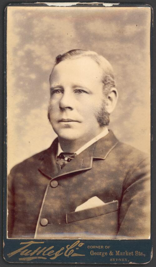 Portrait of Mr. Grimshaw, engineer, N.S.W. railway construction [picture] / Tuttle & Co