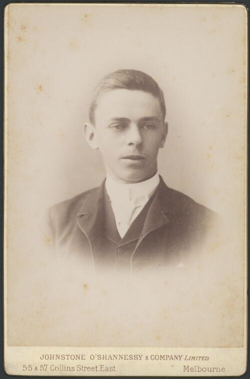 Portrait of Moreton John Godden Colyer, 1887? [picture] / Johnstone, O'Shannessy & Co