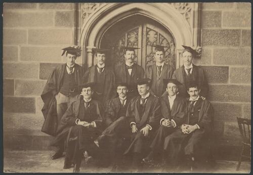 Group portrait of engineering students, including Henry J. Deane, at the University of Sydney, 1897? [picture]