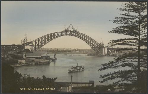 Sydney Harbour Bridge during construction, 1930? [picture]