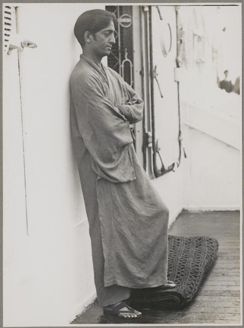 Portrait of Jiddu Krishnamurti on board a ship, 1922? [picture]