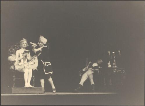Tatiana Riabouchinska, Sviatoslav Toumine and Michel Panaieff in Coppelia, Original Ballet Russe [picture] / [Colin Ferguson?]