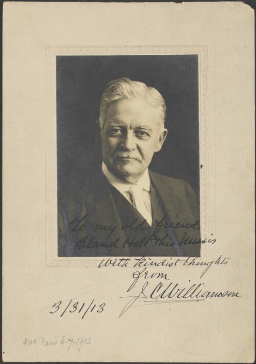 Portrait of J.C. Williamson, 1913 [picture]
