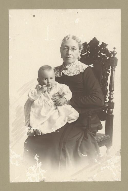 Portrait of Mrs George Coppin with her grandson, ca. 1926 [picture]