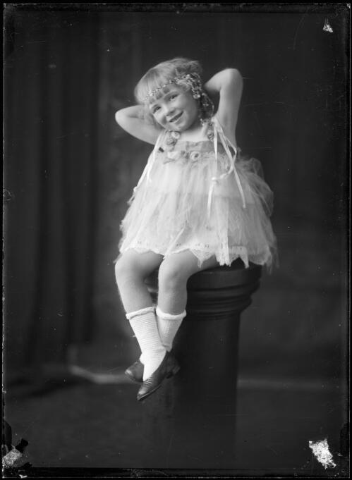 Child posing in fancy dress [picture] / Arthur William Emmerton