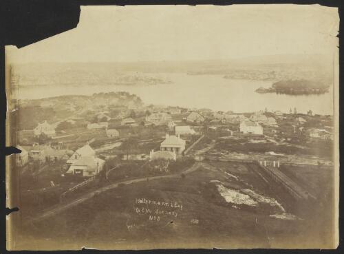 View of Sydney Harbour with Goat Island and Millers Point in background,  New South Wales, ca. 1875 [picture] / Bernard Otto Holtermann