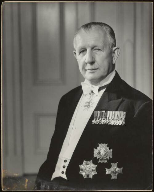 Sir Dallas Brooks, Governor of Victoria, approximately 1960 [picture] / Athol Shmith