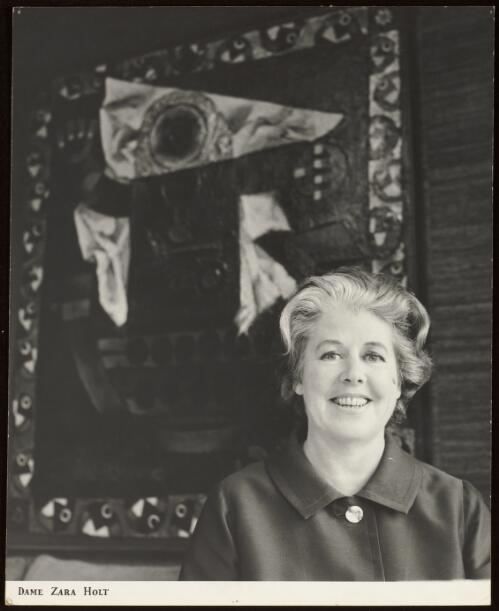 Portrait of Dame Zara Holt, 1968, 1 [picture] / Athol Shmith