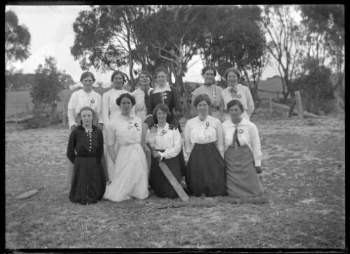 Ladies cricket team about 1910, area near Weetangera Lane on Peter Shumack's property 'Fernhill' [picture]