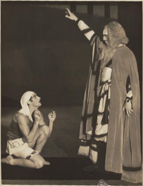 Anton Dolin as The Son and Dimitri Rostoff as The Father in The Prodigal Son, Covent Garden Russian Ballet Australian tour, 1938 or 1939 [picture]