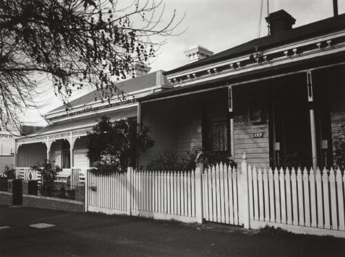 Yarra Street cottages, Geelong, opposite the church [picture] / Joyce Evans