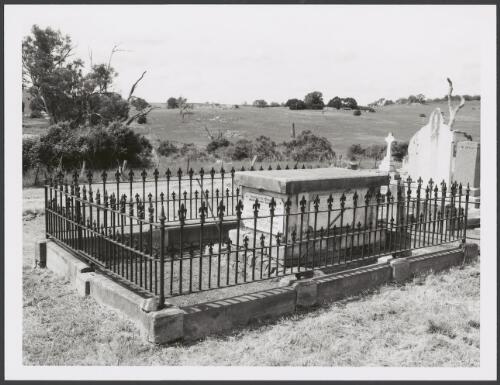 John Kennedy Hume's burial vault. He was killed by bushrangers 20/1/1840. Church of England cemetery, Wombat St Gunning [picture]