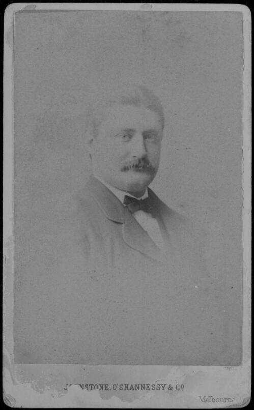 Portrait of W. J. Daly, father of Con Daly, 1880? [picture] / Johnstone, O'Shannessy & Co