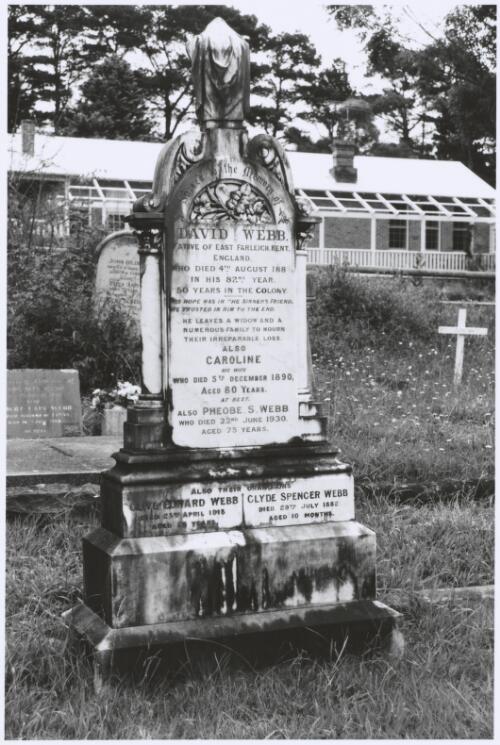 Headstone, David Webb, Cemetery, Old South Road, Mittagong [picture] / Robert Deane