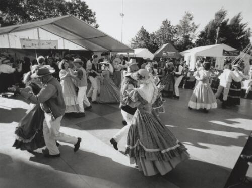 National Folk Festival Canberra: Australian Pioneer Dancers display on the Piazza, Easter 1997 [picture] / Brendan Bell