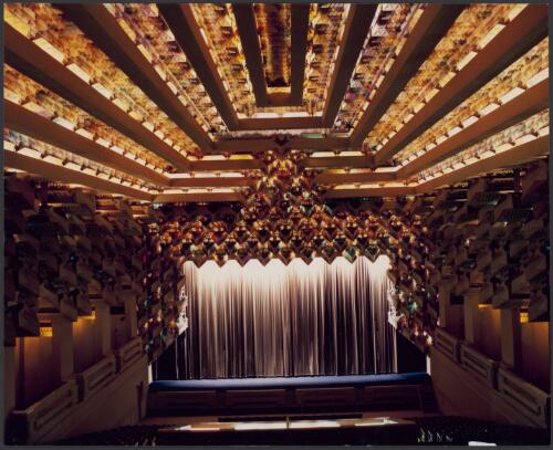 Walter Burley Griffin's and Marion Mahony Griffin's ceiling in the Capitol Theatre, Melbourne 1975 [picture] / Wolfgang Sievers