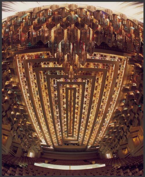 Walter Burley and Marion Mahoney Griffin's ceiling in the Capitol Theatre, Melbourne 1975, 2 [picture] / Wolfgang Sievers