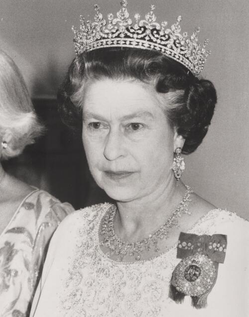 The Queen at the State dinner at Government House, Canberra, 1988 [picture] / Jon Beale