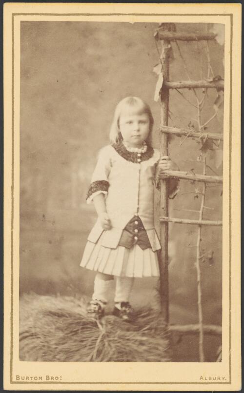 Portrait of a girl toddler, Albury, New South Wales, ca. 1880 [picture] / Burton Brothers