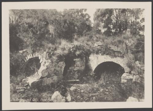 Underground cells, Point Puer, Tasmania, ca. 1913? [picture] / J.W. Beattie