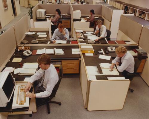 Office workers at C. E. Heath, underwriters, Melbourne, 2 [picture] / Wolfgang Sievers