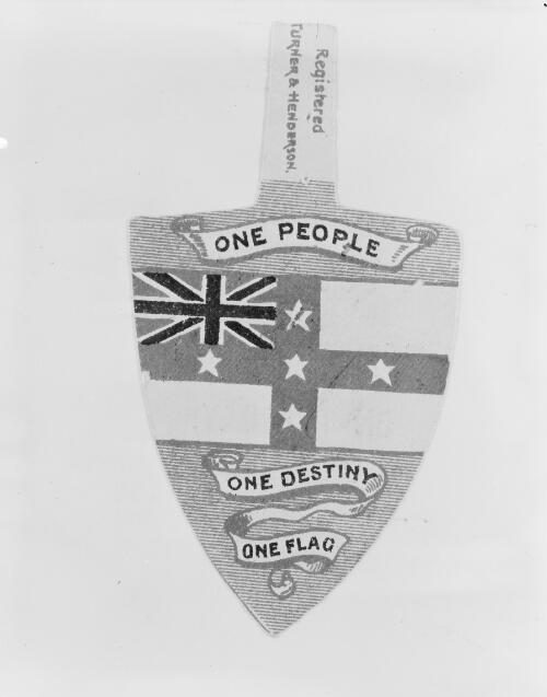 Badge of the Australia Federation League of New South Wales, ca. 1900 [picture]