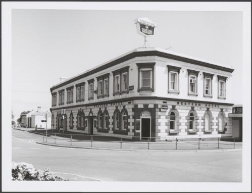 Western Hotel (1869), former Cobb & Co staging post.  Timor and Kepler Streets, Warrnambool. 15/2/1997 [picture] / Robert Deane