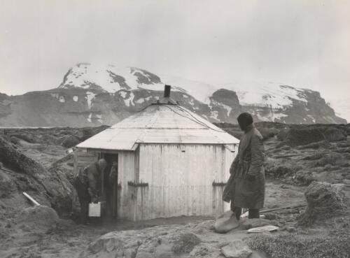 British Government established this emergency hut on Heard Island in 1927, Antarctica, 1948 [picture] / D. Eastman