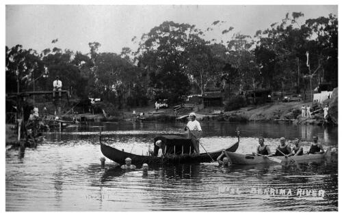 Gondola and rowing boat, Berrima, New South Wales, ca. 1917 [picture] / D. Speer