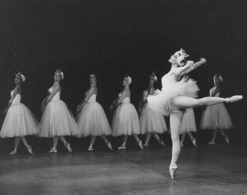 Janet Karin with corps de ballet in Swan Lake, Victorian Ballet Guild, Palais Theatre,1962 [2] [picture] / photography by Eric Smith
