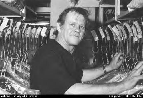 Shop keepers in North and West Melbourne - Mick Comer, dry cleaner of The Happy Hanger [picture] / Lisa Shulman