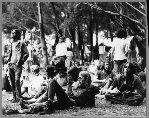 [Members of the crowd at the Mulwala Rock Festival, Mulwala 1972] [picture] / Joseph Oros