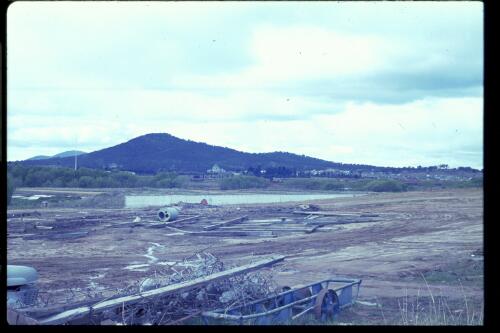 National Library site being shaped, Canberra [transparency] / Richard Clough