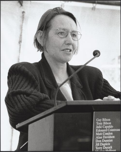 Gay Bilson at the Australian Food and Wine Writers Festival, Adelaide 1997 [picture] / Michal Kluvanek