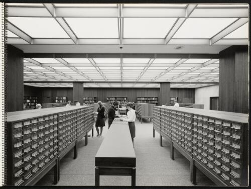 Card catalogue at National Library of Australia, 1968 [picture] / Max Dupain